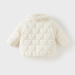 Dave&Bella Toddler Girls Winter Snow White Outdoor Windproof Padded Coats