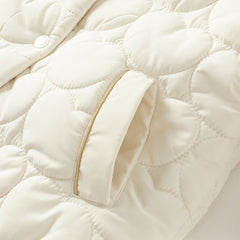 Dave&Bella Toddler Girls Winter Snow White Outdoor Windproof Padded Coats