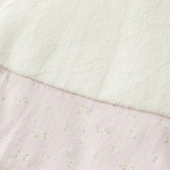 Dave&Bella Baby Girls Pretty Floral Print Doll Collar Padded Plush-lined Warm Rompers
