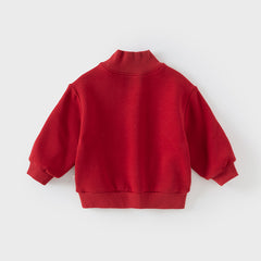 Dave&Bella Toddler Girls Christmas Red Turtle Cute Cozy Sweatshirt Tops