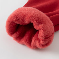 Dave&Bella Toddler Girls Christmas Red Turtle Cute Cozy Sweatshirt Tops