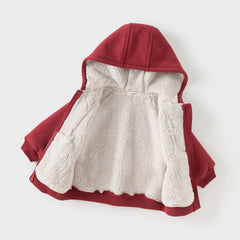 Dave&Bella Toddler/Kids Girls/Boys Multicolor Versatile Soft Long Sleeve Hooded Coats