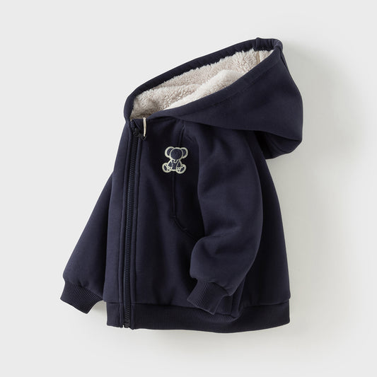 Dave&Bella Toddler Girls/Boys Autumn Multicolor Versatile Padded Hooded Coats