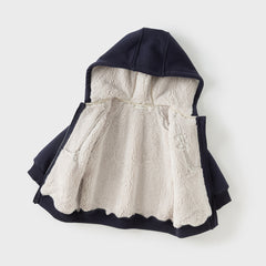 Dave&Bella Toddler/Kids Girls/Boys Multicolor Versatile Soft Long Sleeve Hooded Coats