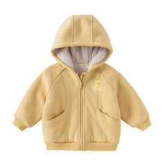 Dave&Bella Toddler/Kids Girls/Boys Multicolor Versatile Soft Long Sleeve Hooded Coats