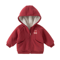 Dave&Bella Toddler/Kids Girls/Boys Multicolor Versatile Soft Long Sleeve Hooded Coats