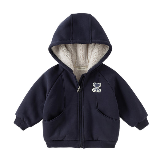 Dave&Bella Toddler Girls/Boys Autumn Multicolor Versatile Padded Hooded Coats