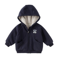 Dave&Bella Toddler/Kids Girls/Boys Multicolor Versatile Soft Long Sleeve Hooded Coats