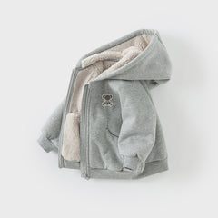 Dave&Bella Toddler/Kids Girls/Boys Multicolor Versatile Soft Long Sleeve Hooded Coats