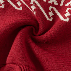 Dave&Bella Toddler Girls/Boys Red Turtle Cozy Fleece-lined Christmas Sweaters Tops