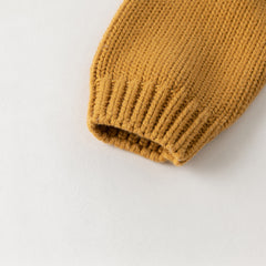 Dave&Bella Toddler Boys Casual Khaki Cute Dog Turtle Long-sleeved Sweaters Tops