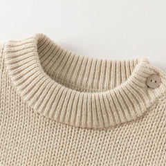 Dave&Bella Toddler Boys Casual Khaki Cute Dog Turtle Long-sleeved Sweaters Tops