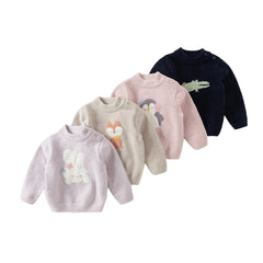 Dave&Bella Toddler Girls/Boys Cute Playful Animal Pullover Turtle Soft Cozy Sweaters