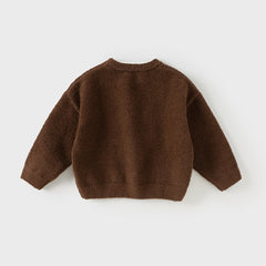 Dave&Bella Toddler Girls/Boys Autumn Soft Cute Animal Jacquard Chenille Sweater Tops