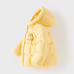 Dave&Bella Toddler Girls Winter Charming Outdoor Windproof Hooded Cozy Down Coats