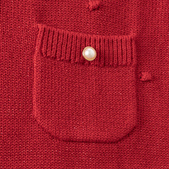 Dave&Bella Toddler Girls Elegant Red Long Sleeve A-line Soft Princess Dress