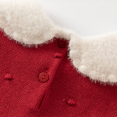 Dave&Bella Toddler Girls Elegant Red Long Sleeve A-line Soft Princess Dress