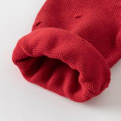 Dave&Bella Toddler Girls Elegant Red Long Sleeve A-line Soft Princess Dress