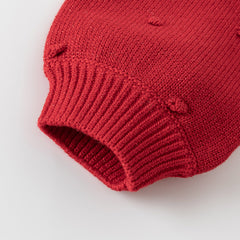 Dave&Bella Toddler Girls Elegant Red Long Sleeve A-line Soft Princess Dress