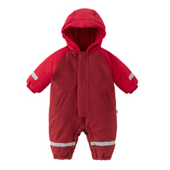 Dave&Bella Baby Girls/Boys Outdoor Windproof Plush-lined Padded Hooded Cozy Rompers