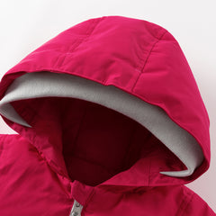 Dave&Bella Baby Girls/Boys Winter Rose/Green Windproof Hooded Down Rompers