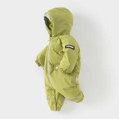 Dave&Bella Baby Girls/Boys Winter Rose/Green Windproof Hooded Down Rompers