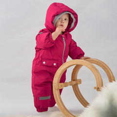 Dave&Bella Baby Girls/Boys Winter Rose/Green Windproof Hooded Down Rompers