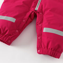 Dave&Bella Baby Girls/Boys Winter Rose/Green Windproof Hooded Down Rompers