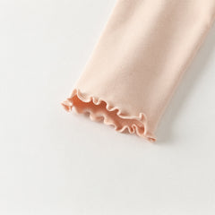 Dave&Bella Girls Autumn Toddler Pink/Green Cotton T-shirts Tops