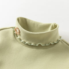 Dave&Bella Girls Autumn Toddler Pink/Green Cotton T-shirts Tops