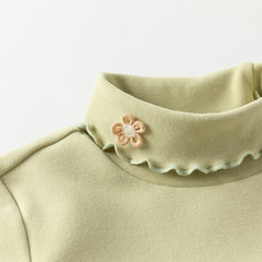 Dave&Bella Girls Autumn Toddler Pink/Green Cotton T-shirts Tops