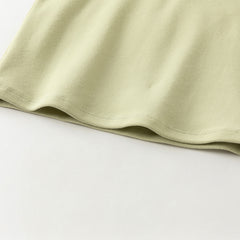 Dave&Bella Girls Autumn Toddler Pink/Green Cotton T-shirts Tops