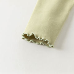 Dave&Bella Girls Autumn Toddler Pink/Green Cotton T-shirts Tops