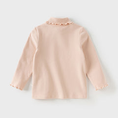 Dave&Bella Girls Autumn Toddler Pink/Green Cotton T-shirts Tops