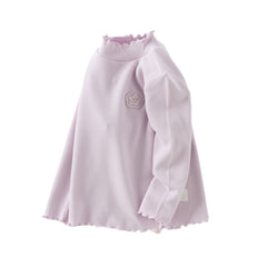 Dave&Bella Kids Girls Autumn Elegant Beige/Light Purple T-shirts Tops