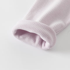 Dave&Bella Kids Girls Autumn Elegant Beige/Light Purple T-shirts Tops