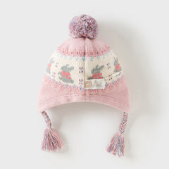 Dave&Bella Toddler Girls Sweet Pink Versatile Warm Ear-protected Hats