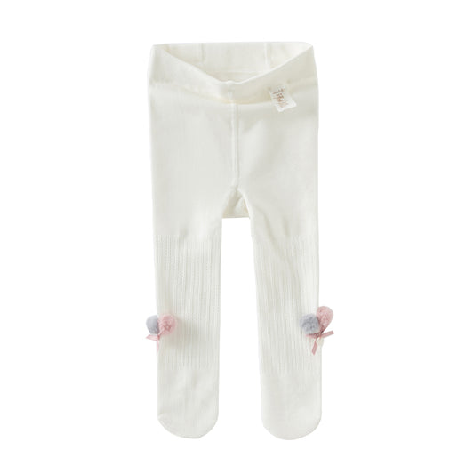 Dave&Bella Girls Autumn Cute White Park Footed Tights Leggings