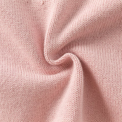 Dave&Bella Kids Girls Sweet Pink Round Collar Long-sleeved Pullover Soft Sweaters Tops