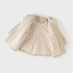 Dave&Bella Toddler Girls Adorable Apricot Long-sleeved Outwear Cozy Padded Coats