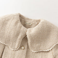 Dave&Bella Toddler Girls Adorable Apricot Long-sleeved Outwear Cozy Padded Coats