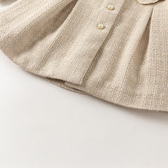 Dave&Bella Toddler Girls Adorable Apricot Long-sleeved Outwear Cozy Padded Coats