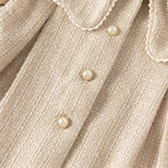 Dave&Bella Toddler Girls Adorable Apricot Long-sleeved Outwear Cozy Padded Coats