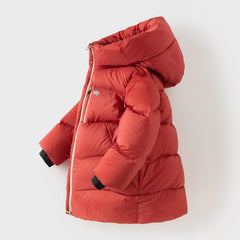 Dave&Bella Kids Girls/Boys Winter Cozy Mid-length Outwear Hooded Down Coats