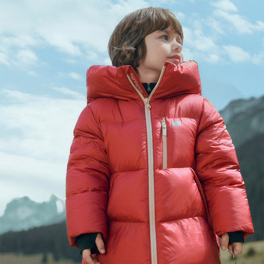 Dave&Bella Kids Girls/Boys Winter Cozy Mid-length Outwear Hooded Down Coats