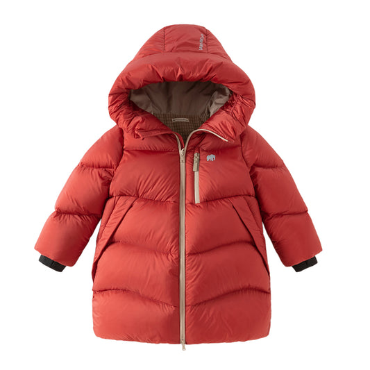 Dave&Bella Kids Girls/Boys Winter Cozy Mid-length Outwear Hooded Down Coats