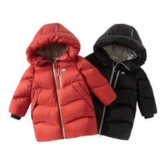 Dave&Bella Kids Girls/Boys Winter Cozy Mid-length Outwear Hooded Down Coats