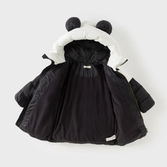 Dave&Bella Kids Boys Winter Cute Panda-shaped Outwear Hooded Mid-length Down Coats