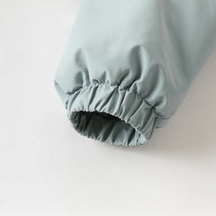 Dave&Bella Baby Girls/Boys Grey Blue/Grey Pink Long sleeve Waterproof Hooded Rompers