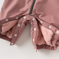 Dave&Bella Baby Girls/Boys Grey Blue/Grey Pink Long sleeve Waterproof Hooded Rompers